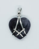 Pendant Heart Clipped Amethyst