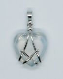 Pendant Heart Clipped Opalite