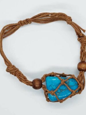 Bracelet Woven For Tumble Brown (Tumble Stone Not Included)