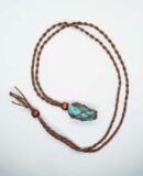 Necklace Woven For Tumble Brown Small (Tumble Stone Not Included)
