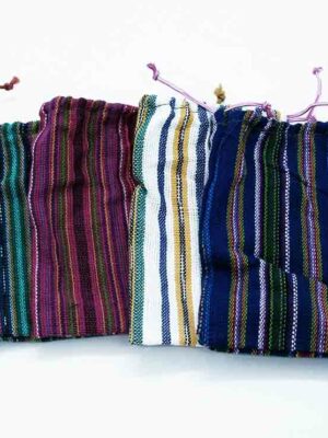 Bag Guatamalan Draw String Assorted. 4PCS