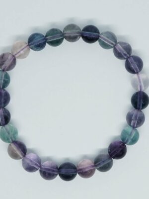 Bracelet 8mm Bead Purple Fluorite