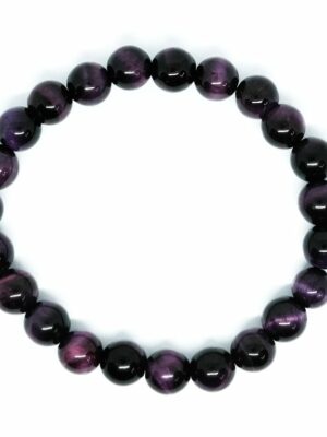 Bracelet 8mm Bead Purple Tiger Eye