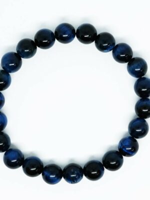 Bracelet 8mm Bead Lapis Blue Tiger Eye