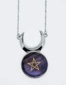 Necklace Round Pentagram Amethyst