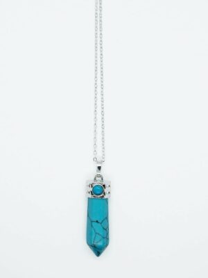 Necklace Wand Blue Howlite