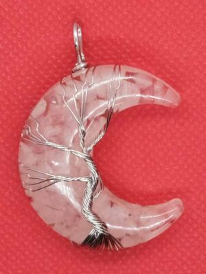 Pendant Moon Rose Qz Orgone TOL