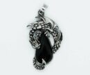 Pendant Dragon On Drop Obsidian