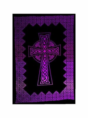 Bedspread Single Cross Purple