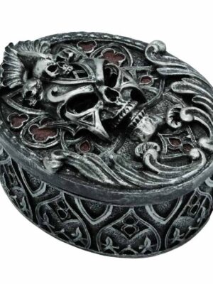 Box Skull Black 13.5X11X7cm