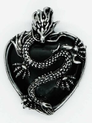 Pendant Dragon Obsidian Heart