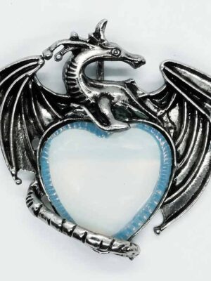 Pendant Dragon Opalite Heart