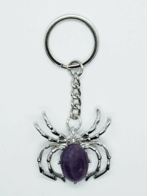 Keyring Amethyst Spider
