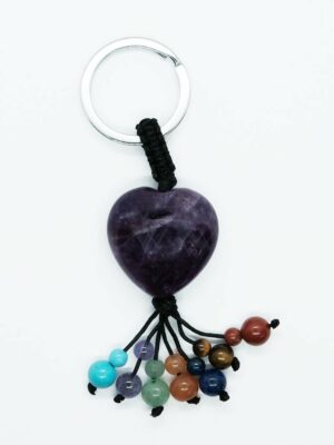 Keyring Amethyst Heart Chakra