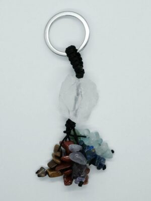 Keyring Rough Clear Q Chakra