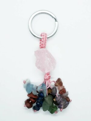 Keyring Rough Rose Q Chakra