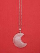 Necklace Moon Rose Quartz
