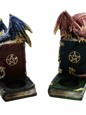 Tea Light Holder Dragon Book