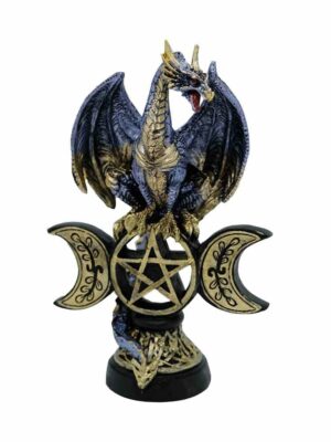 Dragon On Triple Moon Blue