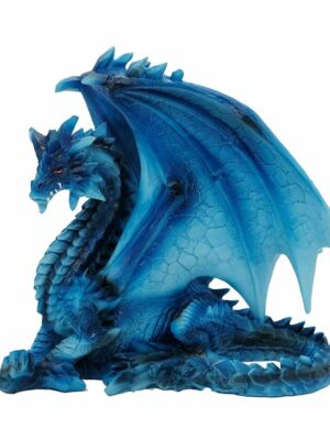 Dragon Sitting Blue 18.5X13X17