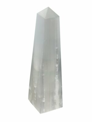 Selenite Lamp Obelisk 30cm