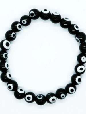 Bracelet Beaded Evil Eye Black