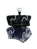 Pendant Wired Amethyst Tourmaline