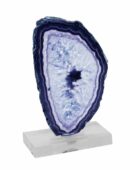 Agate Slice On Base Purple 8cm