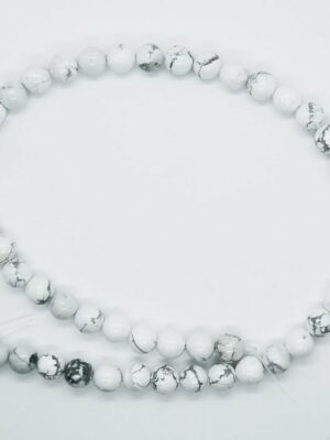 String Bead 8mm White Howlite