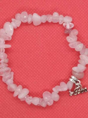 Bracelet Chip Rose Quartz Love