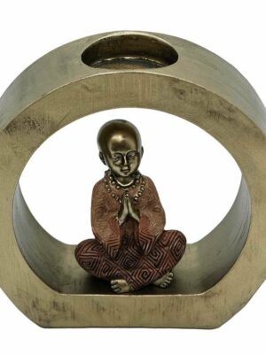 Monk Under T-Light Holder 14cm (CLEARANCE)