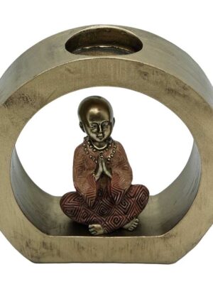 Monk Under T-Light Holder 14cm (CLEARANCE)