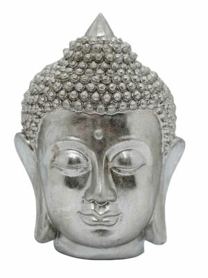 Buddha Head Silver 6.5"