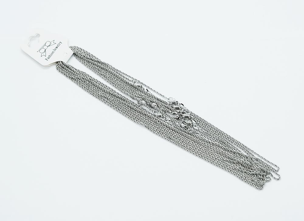 Chain Silver Plated Rope 20" 10pcs