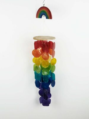 Mobile with Wood Rainbow