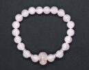 Bracelet Rose Quartz With Skull