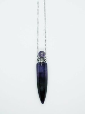 Necklace Perfume Bottle Amethyst