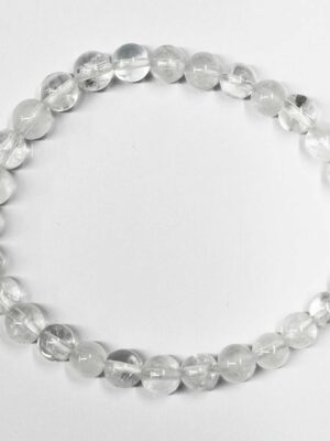 Bracelet 6mm Beads Clear Quartz
