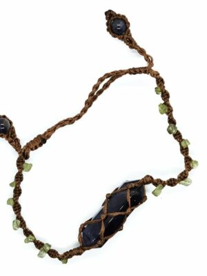 Bracelet Amethyst Wand Woven