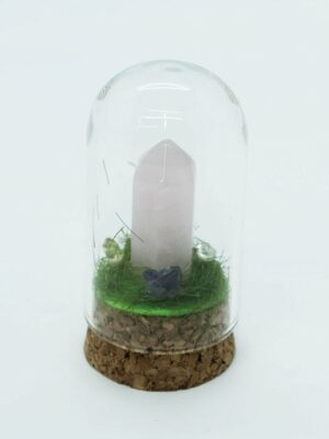 Point Rose Quartz in Glass