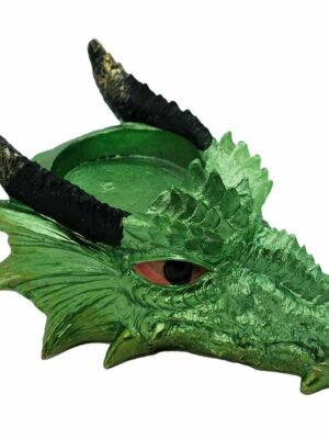 T-Light Holder Dragon Head Green