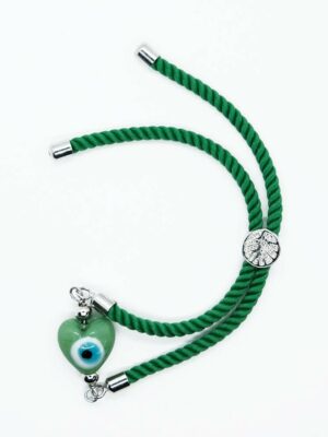 Bracelet Evil Eye Heart Green