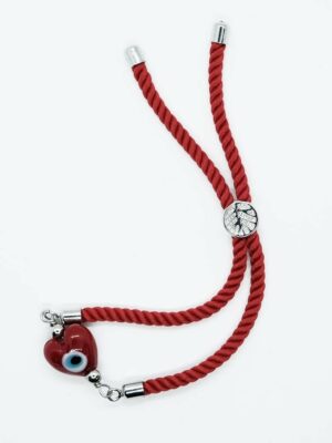 Bracelet Evil Eye Heart Red