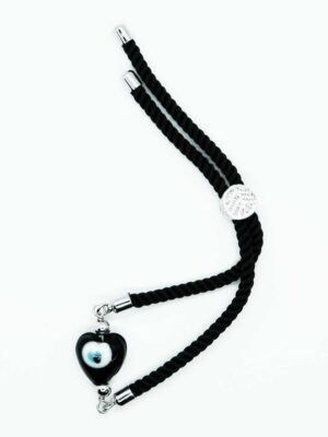 Bracelet Evil Eye Heart Black