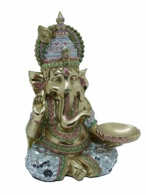 Ganesh T-Light Holder 9.5"