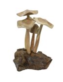 Mushroom Wooden Natural 20cm