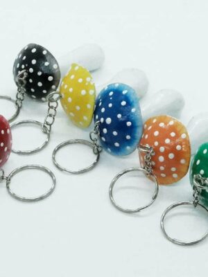 Mushroom Mixed Colour Keyring. 1PC Only
