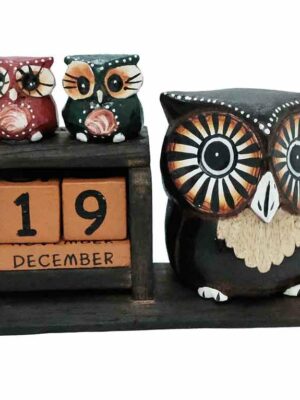 Wooden Owl Calendar