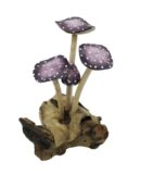 Mushroom Wooden Purple 12cm