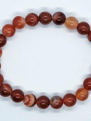 Bracelet Stripe Agate Carnelian
